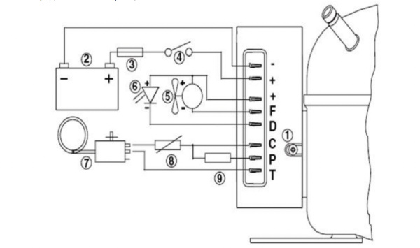 Компрессор для автохолодильника HuaJun ZH25G R134a 12/24 Вольт, 60 Ватт