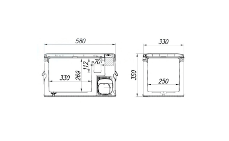 Автохолодильник компрессорный Ледоход МК-25